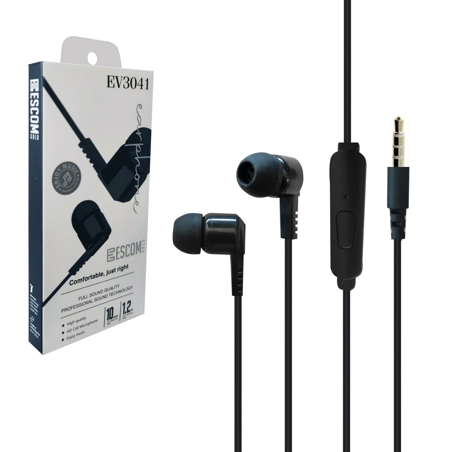 KULAKİÇİ KULAKLIK MİKROFONLU 3.5MM EV-3041