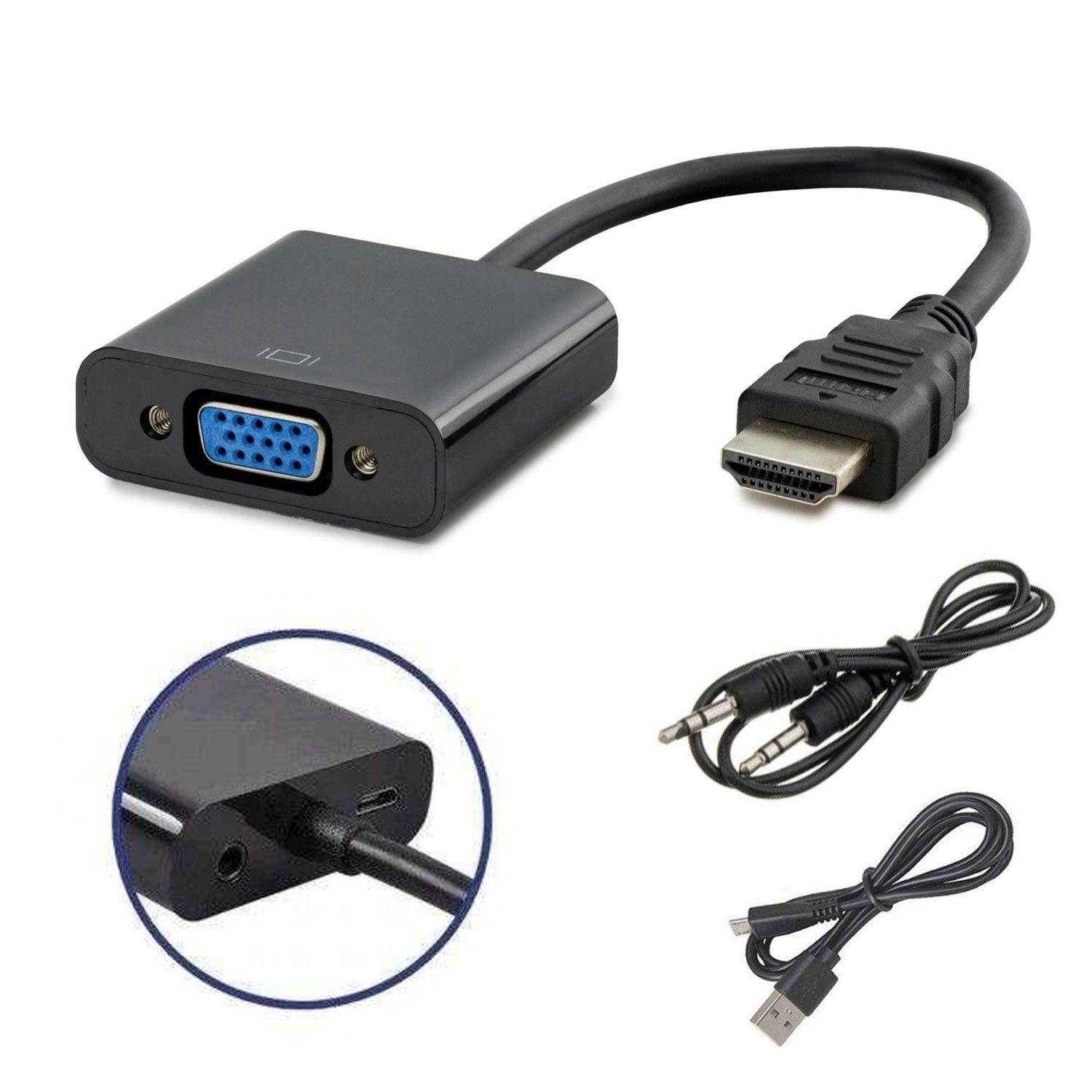 ÇEVİRİCİ HDMI TO VGA + AUDIO PS4 HADRON HDX-7806