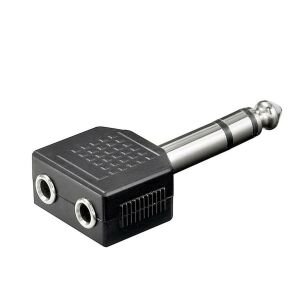 ÇEVİRİCİ JACK 6.3MM STEREO ERKEK TO 3.5MM 2 DİŞİ