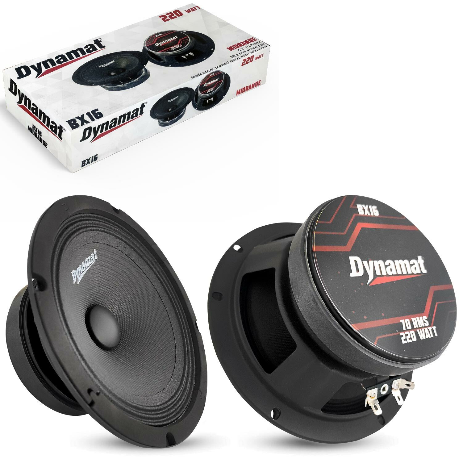 DYNAMAT BX-16 Oto Midrange 16cm 220 Watt 2 Adet