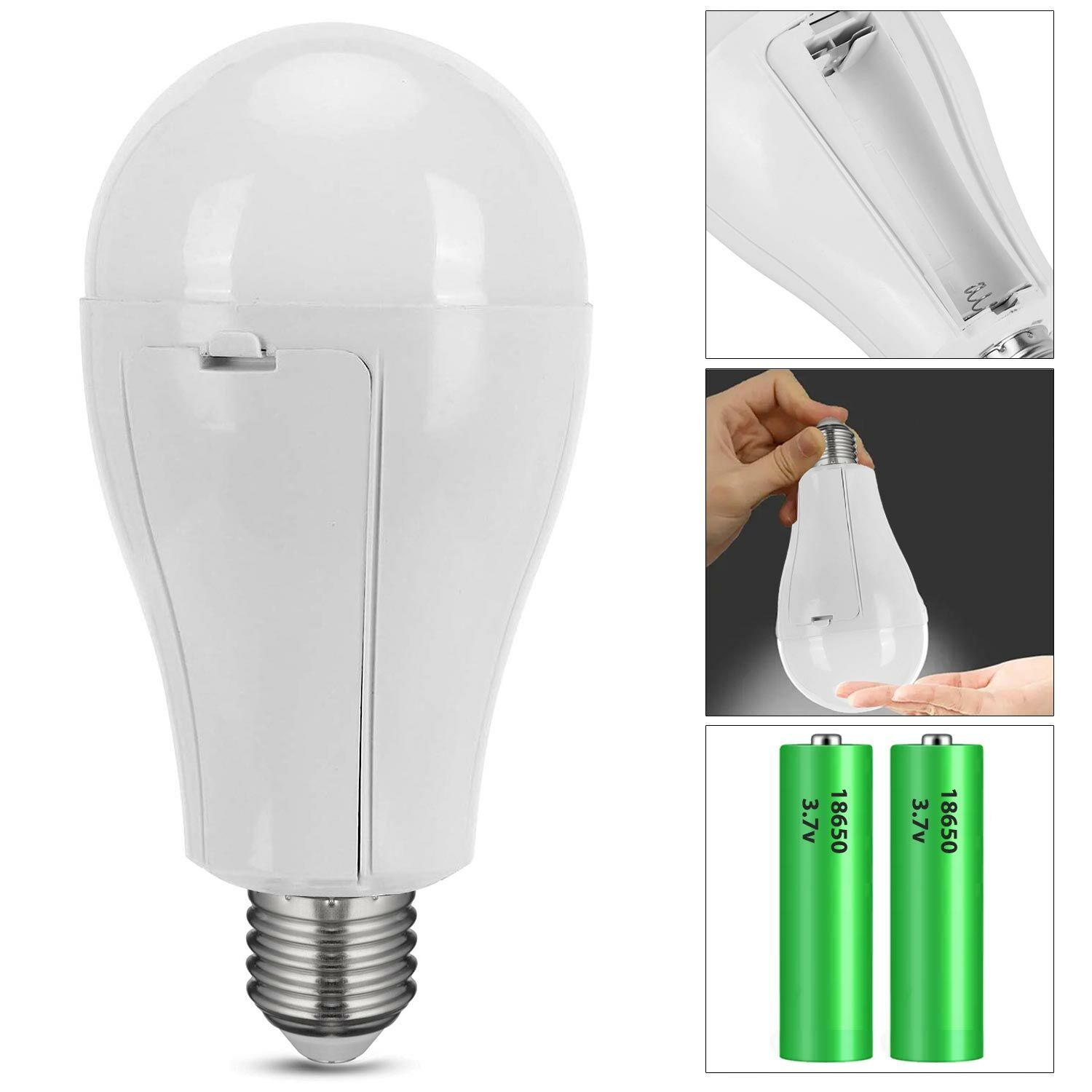 ŞARJLI LED AMPÜL 220V 30W BEYAZ E27 NETFEN E-001