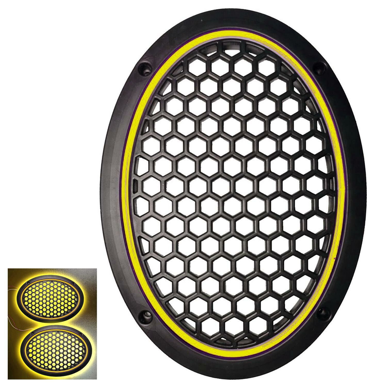 MIDRANGE KAPAĞI NEON LEDLİ OVAL SARI 2 ADET AZN