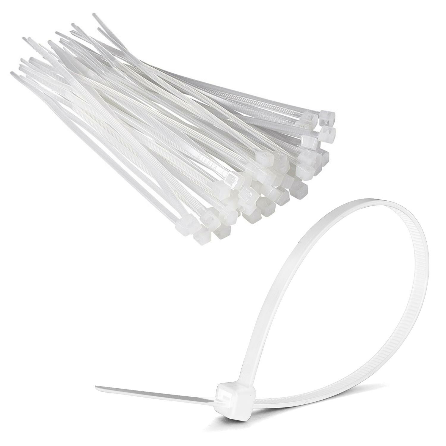 KABLO BAĞI BEYAZ 37CM 4.8MM PLASTİK CIRT KELEPÇE NAYLON (100 ADET) JAMESON JKB-4837B