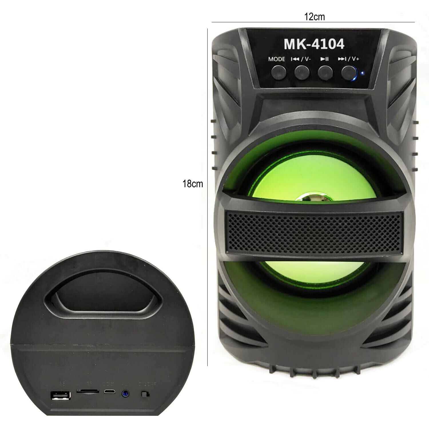 MÜZİK KUTUSU ŞARJLI BT/USB/SD/AUX/FM LEDLİ CMİK MK-4104