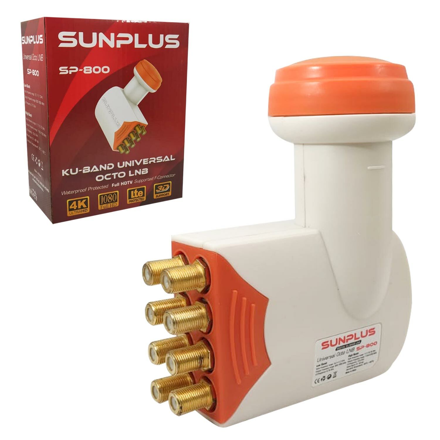 LNB SEKİZLİ (OCTO) 0.1DB 3D 4K SUNPLUS SP-800