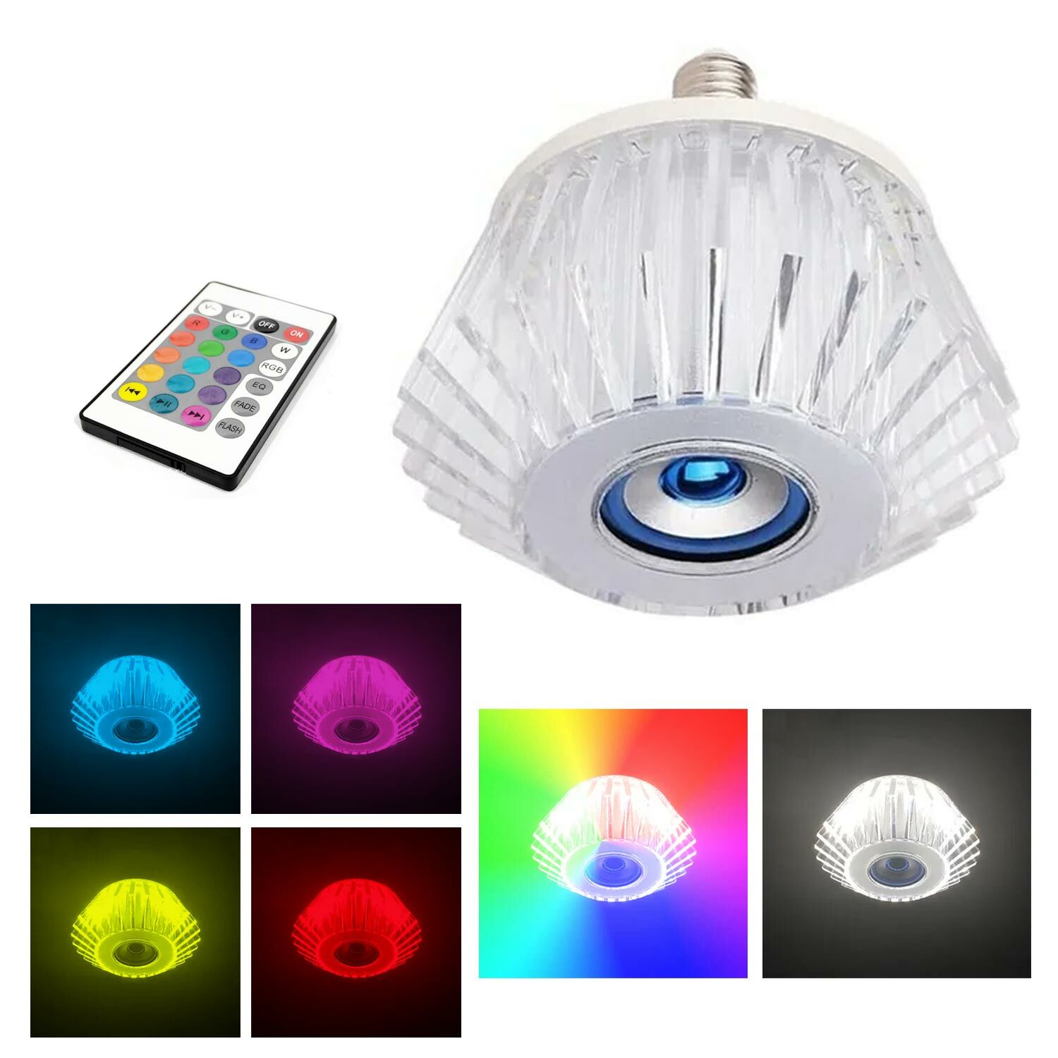 LED AMPÜL MÜZİK LAMBASI RGB ANİMASYONLU 220V E27 BLUETOOTH OR-1004