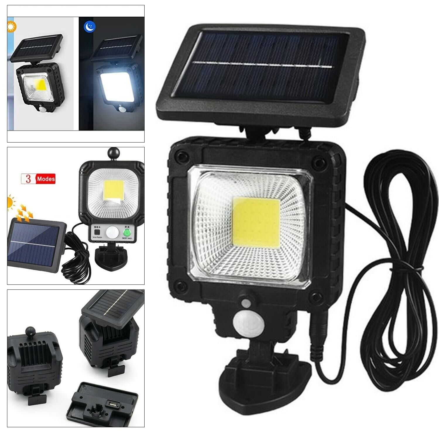 SOLAR GÜNEŞ ENERJİ AYDINLATMA LAMBASI SENSÖRLÜ COB LED JX-855A