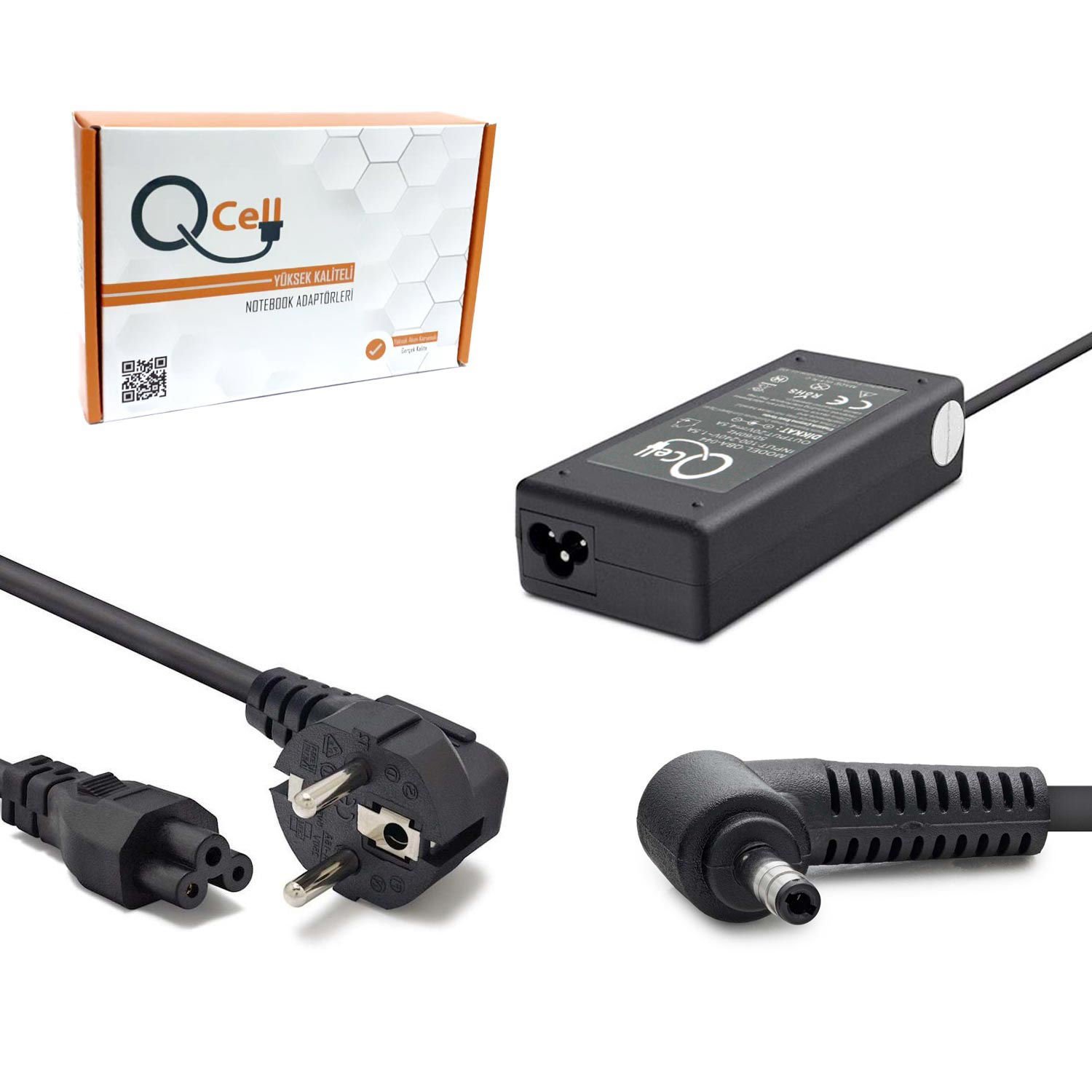 NOTEBOOK ADAPTÖR LENOVO 65W 20V 3.25A 4.0X1.7MM QCELL QBA-045