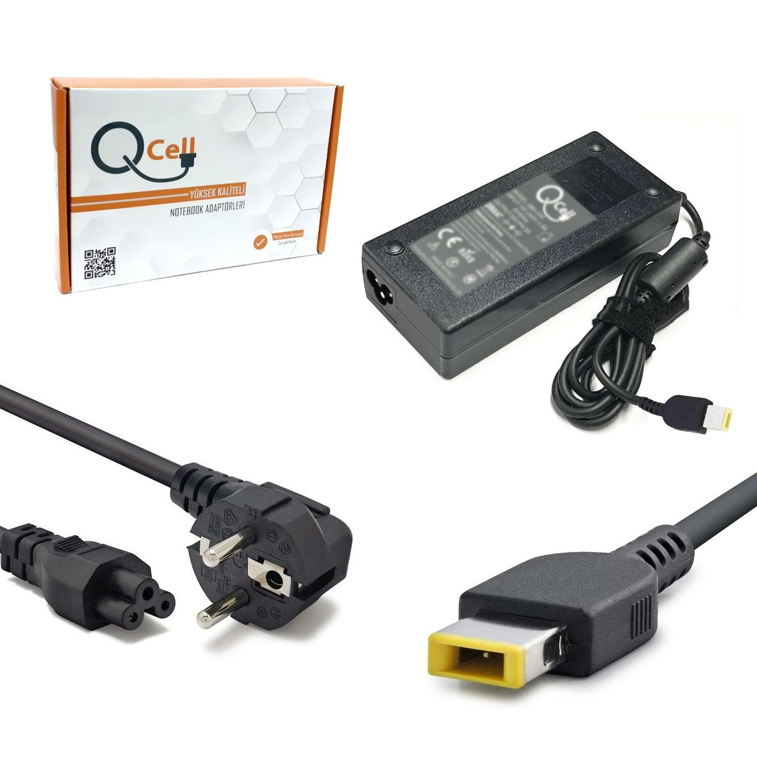 NOTEBOOK ADAPTÖR USB LENOVO 135W 20V 6.75A QCELL QBA-048