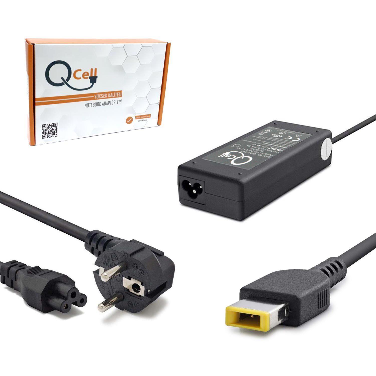 NOTEBOOK ADAPTÖR USB LENOVO 90W 20V 4.5A QCELL QBA-044