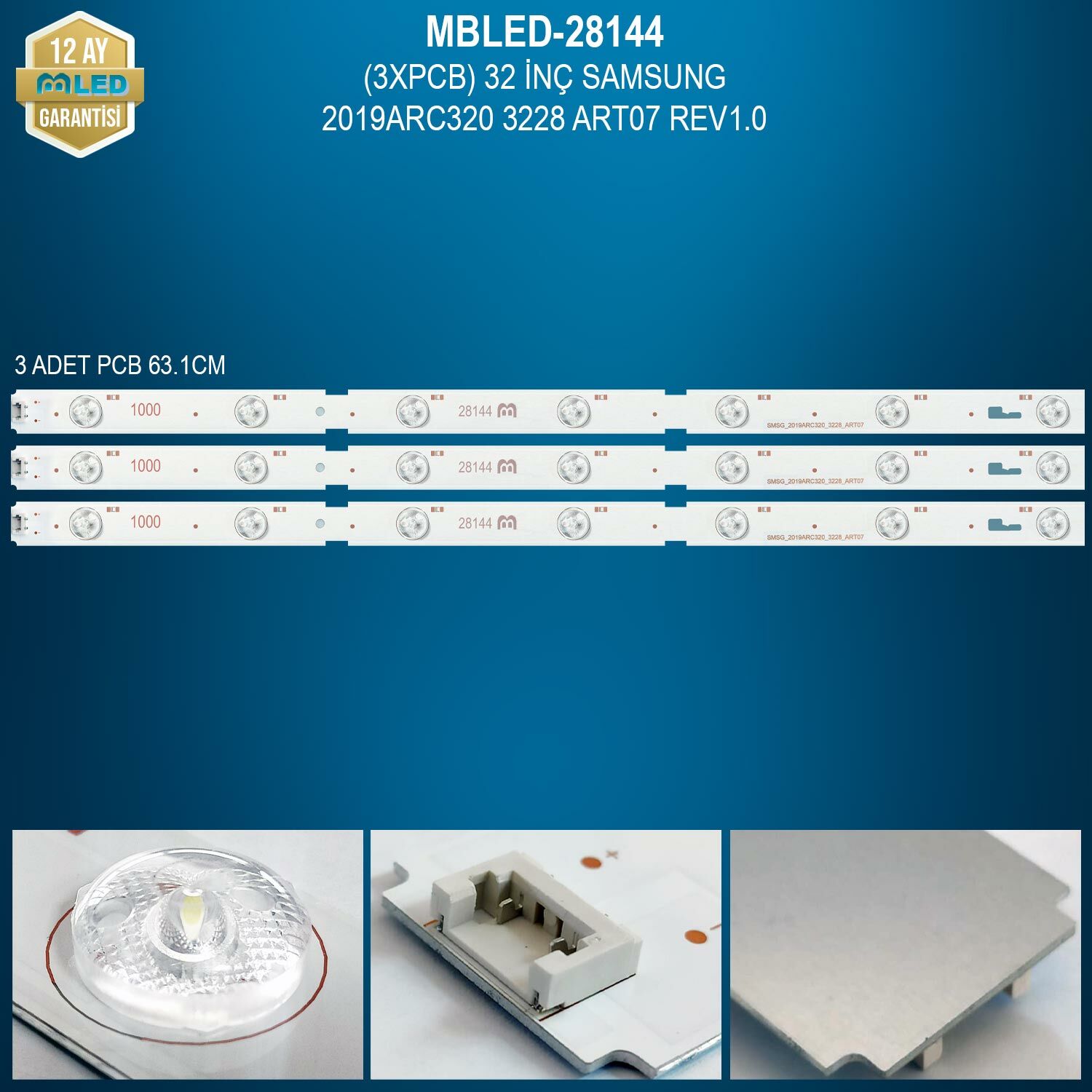 MBLED (3XPCB) 32 İnç Samsung 2019ARC320 3228 ART07 REV1.0