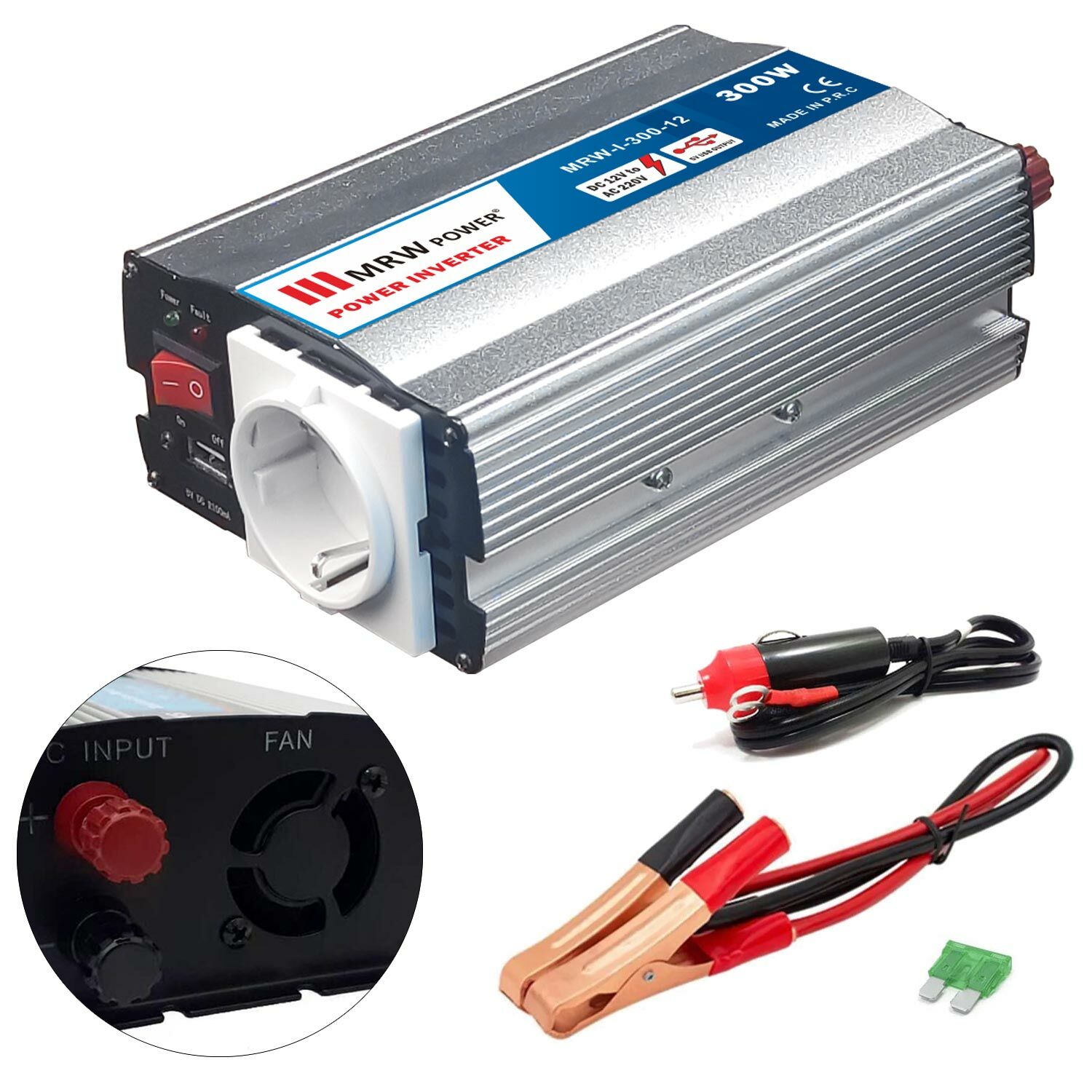 İNVERTER MODİFİYE SİNÜS 12V 300W MERVESAN MRW-I-300-12