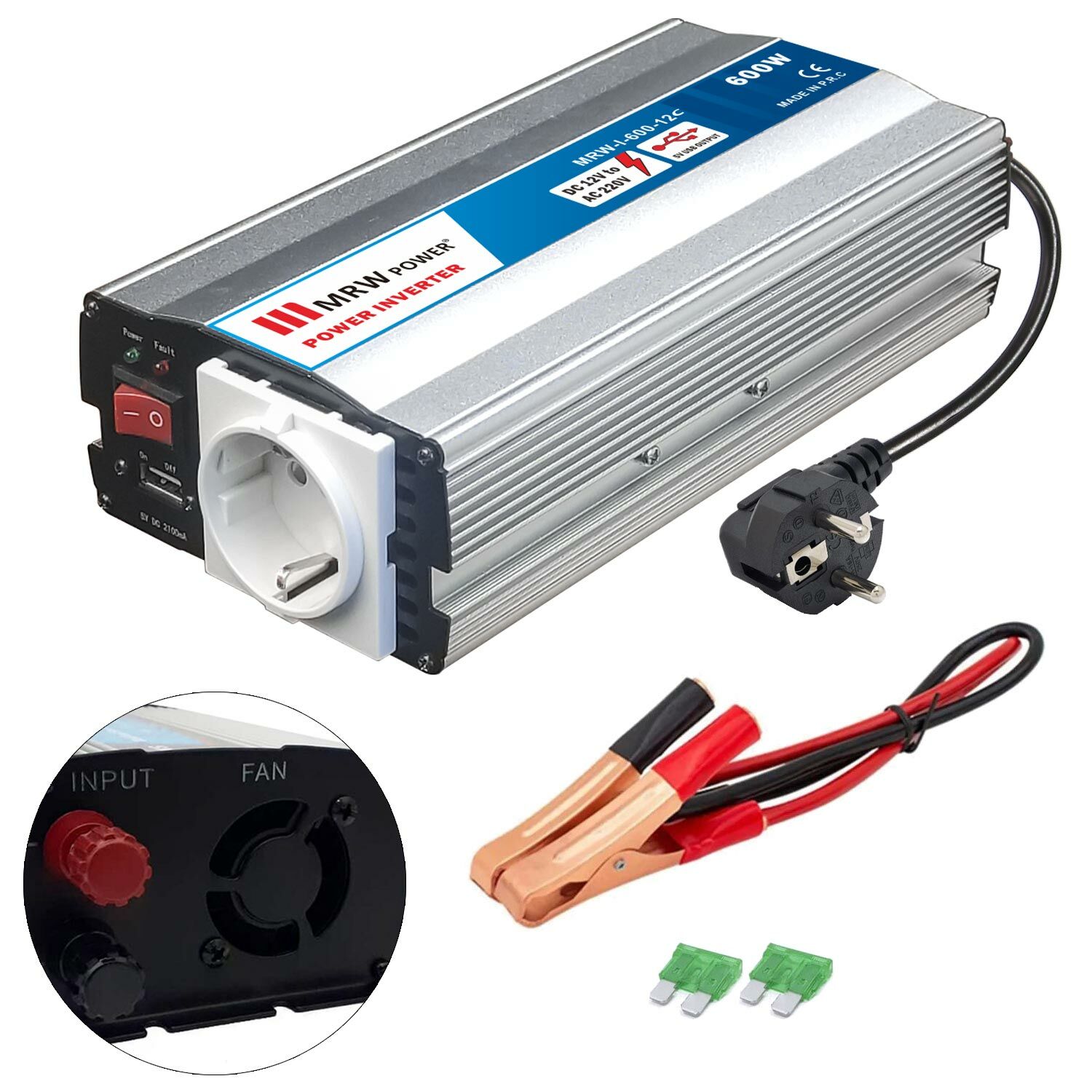 İNVERTER MODİFİYE SİNÜS 12-24V 220V AKÜ ŞARJ 600W MERVESAN MRW-I-600-12C