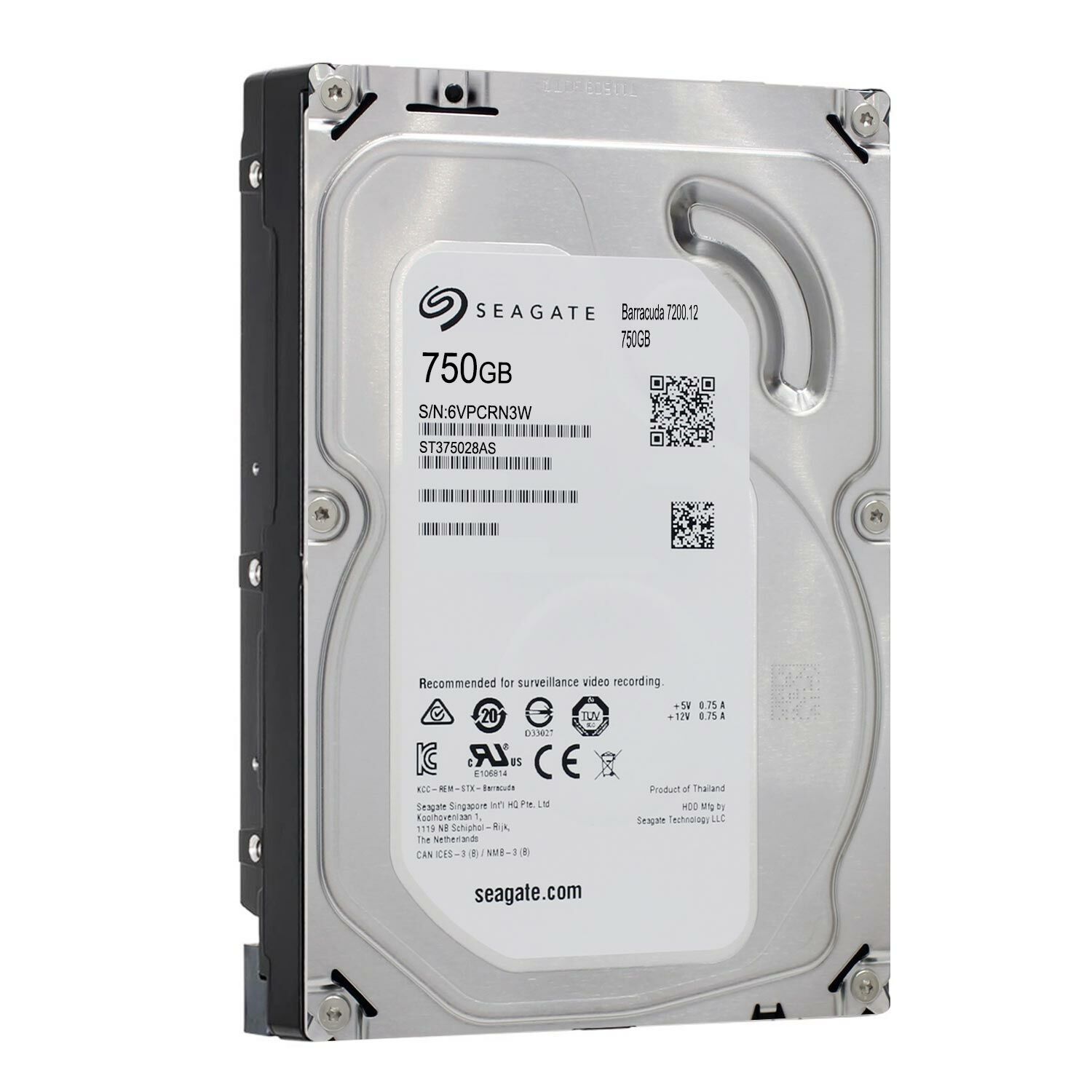 GÜVENLİK HARDDİSK 750GB 7/24 7200RPM SATA2 32MB SEAGATE BARRACUDA