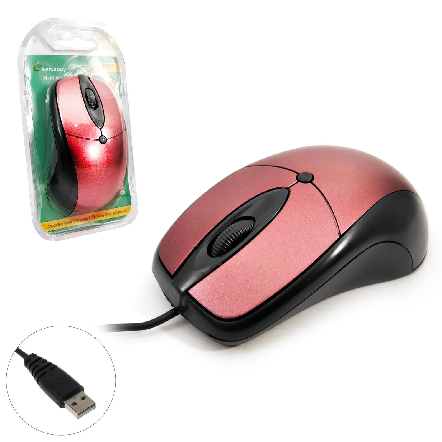 KABLOLU MOUSE 1200DPI MOR M-S03