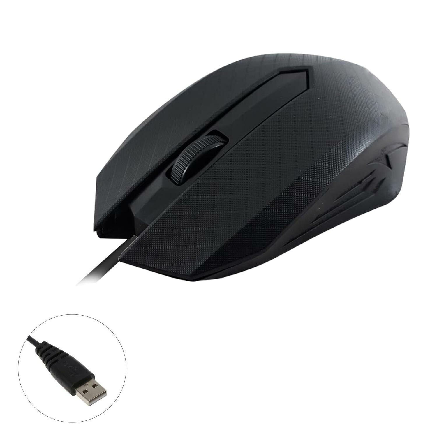 KABLOLU MOUSE 1200DPI SİYAH M-S03