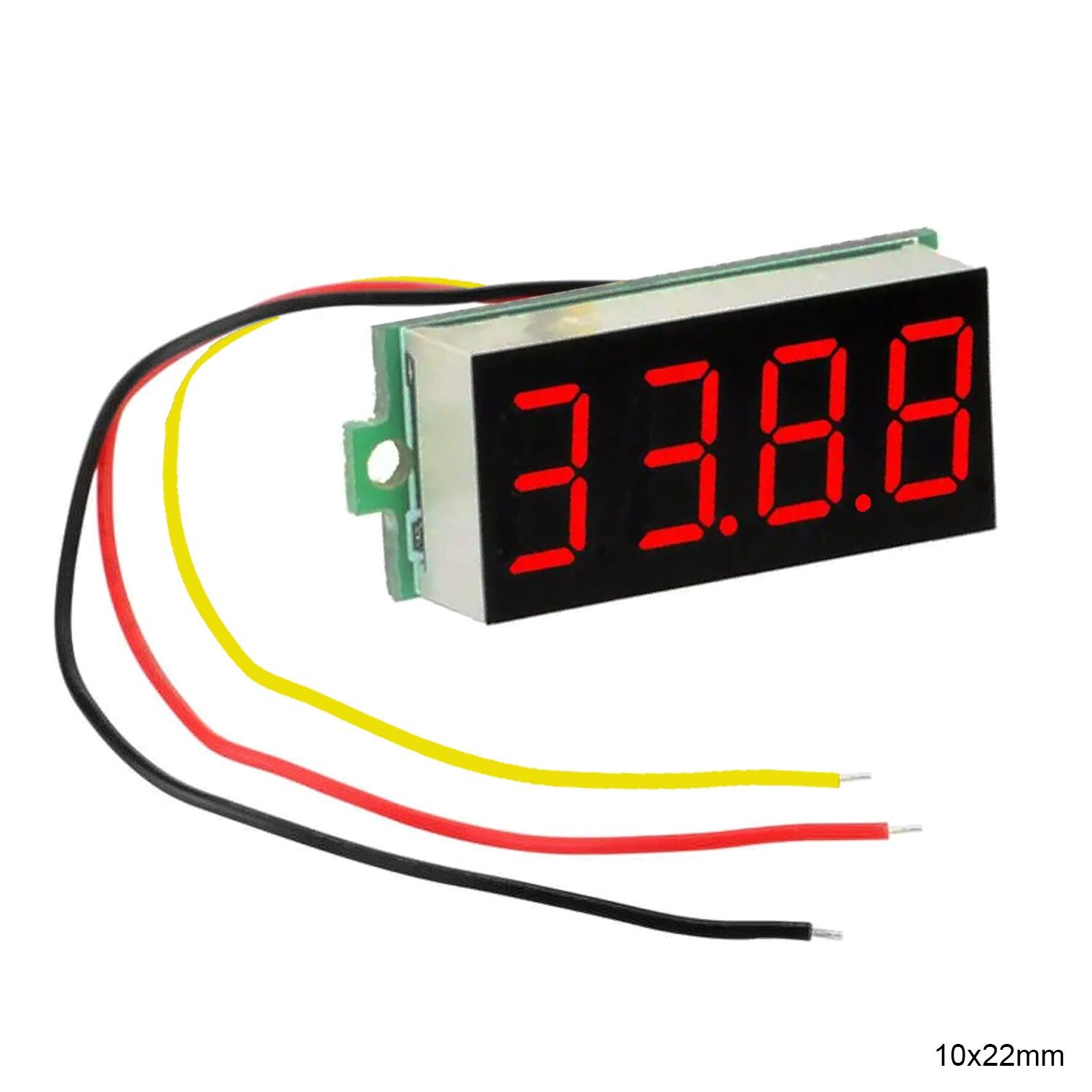 MİNİ DİJİTAL VOLTMETRE ÖLÇER 0-100V 3PİN KIRMIZI LED