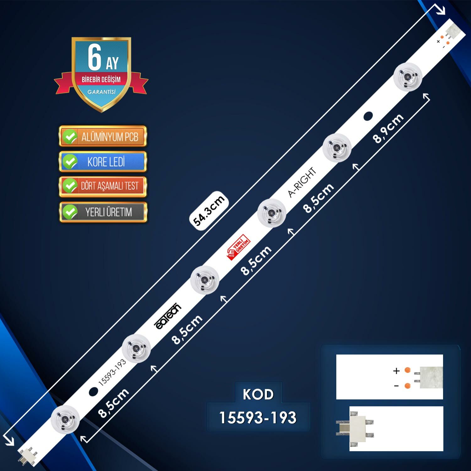 KOD-193 49 VESTEL 490DLED A-RIGHT TYPE REV00 54.3CM 6LED