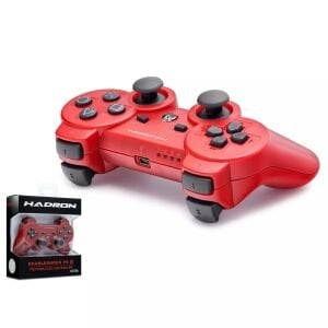 OYUN KOLU GAMEPAD KABLOSUZ PS3 BULETOOTH KIRMIZI HADRON HD-306