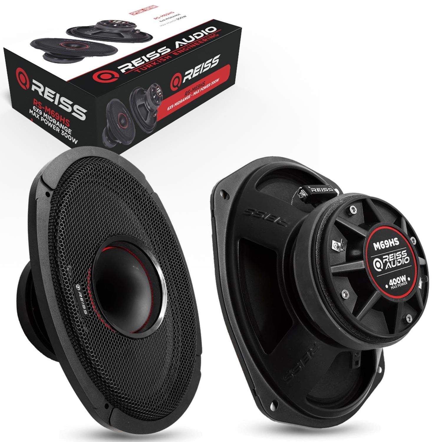 OTO MIDRANGE OVAL 6X9 400W 2 ADET REISS AUDIO RS-M69HS