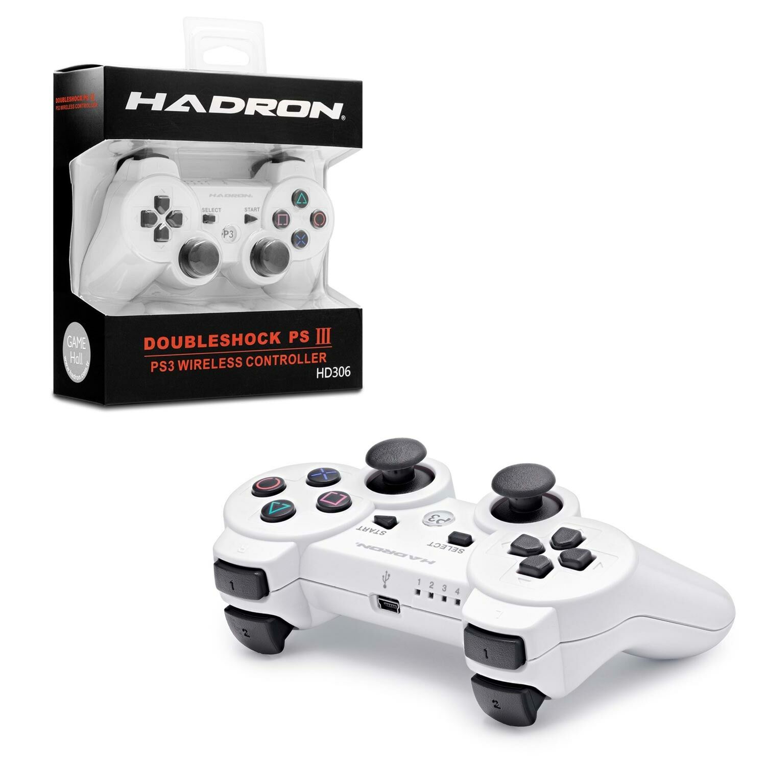 OYUN KOLU GAMEPAD KABLOSUZ PS3 BULETOOTH BEYAZ HADRON HD-306