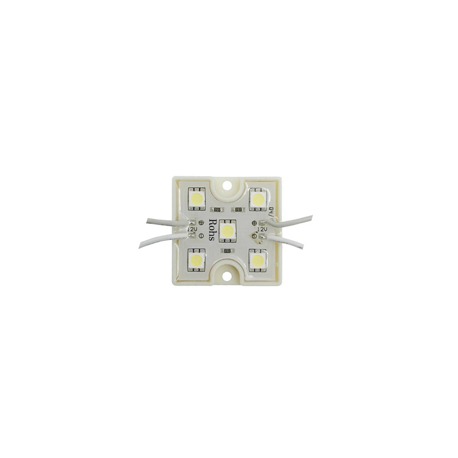 MODÜL LED KARE 12V 3 ÇİPLİ 5 LED BEYAZ SU GEÇİRMEZ