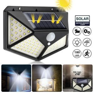 SOLAR GÜNEŞ ENERJİ AYDINLATMA LAMBASI SENSÖRLÜ 180 LED SİLVER TOSS ST-8010A