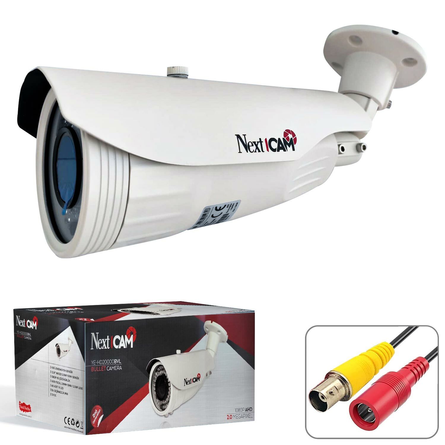 NEXTCAM YE-HD20000BVL Bullet Ahd Kamera 2mp 2.8mm 12mm