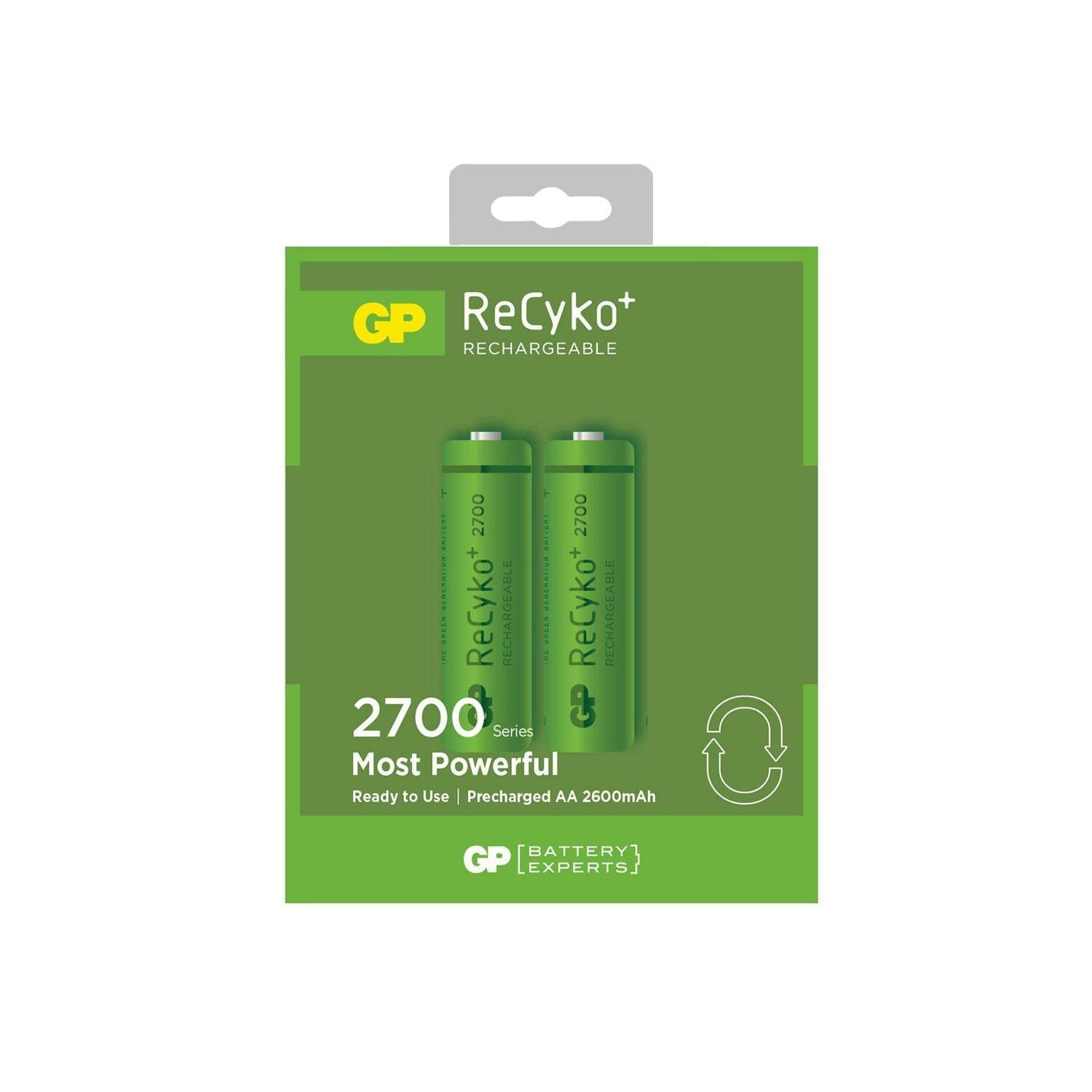 ŞARJLI PİL AA KALEM 2600MAH 2700 SERIES Nİ-MH (2 ADET) GP RECYKO