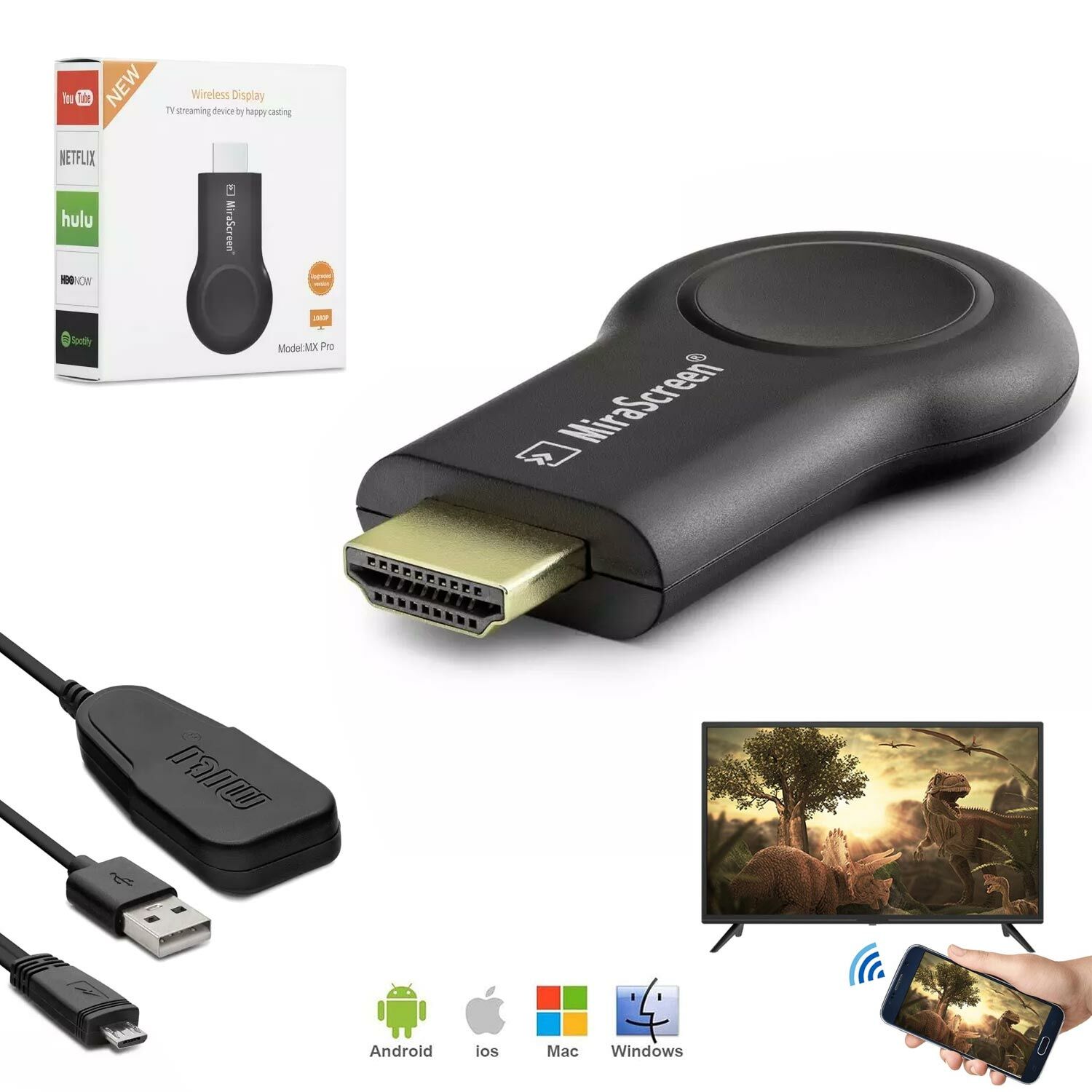 HDMI KABLOSUZ DONGLE TV GÖRÜNTÜ VE SES AKTARICI IOS ANDROID WİNDOWS MACOS HADRON HDX-2351