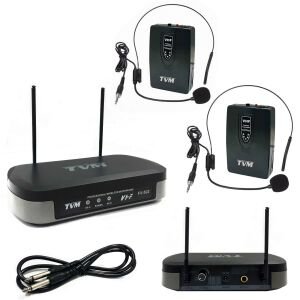 VHF KABLOSUZ MİKROFON 2 HEADSET TVM FV-502