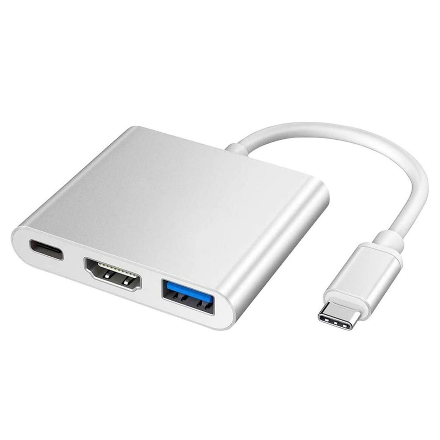 ÇEVİRİCİ ADAPTÖR 3 IN 1 TYPE-C TO HDMI+USB+PD 4K CONCORD BYL-2005
