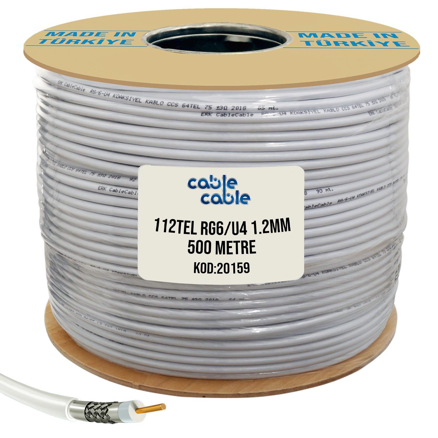 ANTEN KABLOSU RG6/U4 1.02MM 112TEL 500MT CABLECABLE