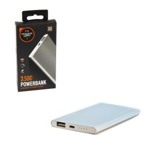 POWERBANK 3500 MAH SLİM METAL MICRO GİRİŞLİ POWERWAY TX-2