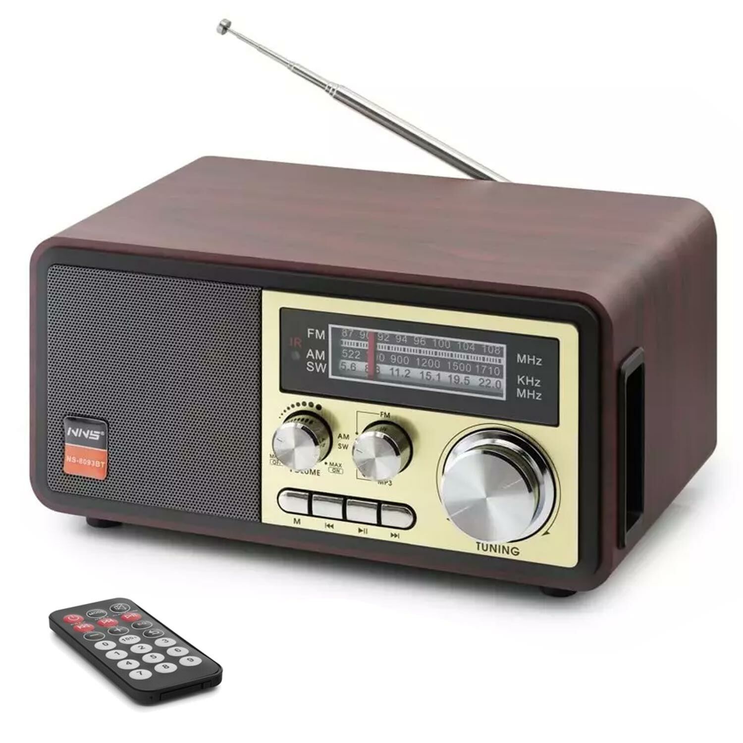 RADYO NOSTALJİ ŞARJLI BT/USB/SD/AUX NNS NS-8093BT