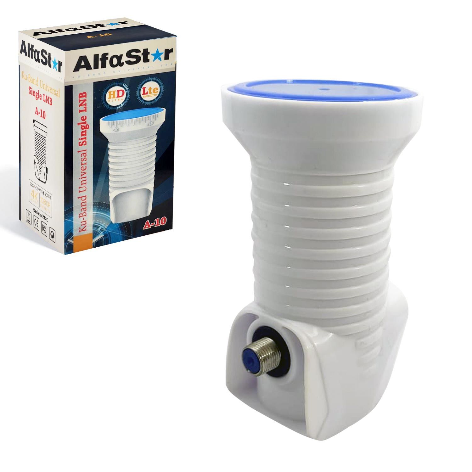 LNB TEKLİ (SINGLE) 0.1DB 3D 4K ALFASTAR A-10