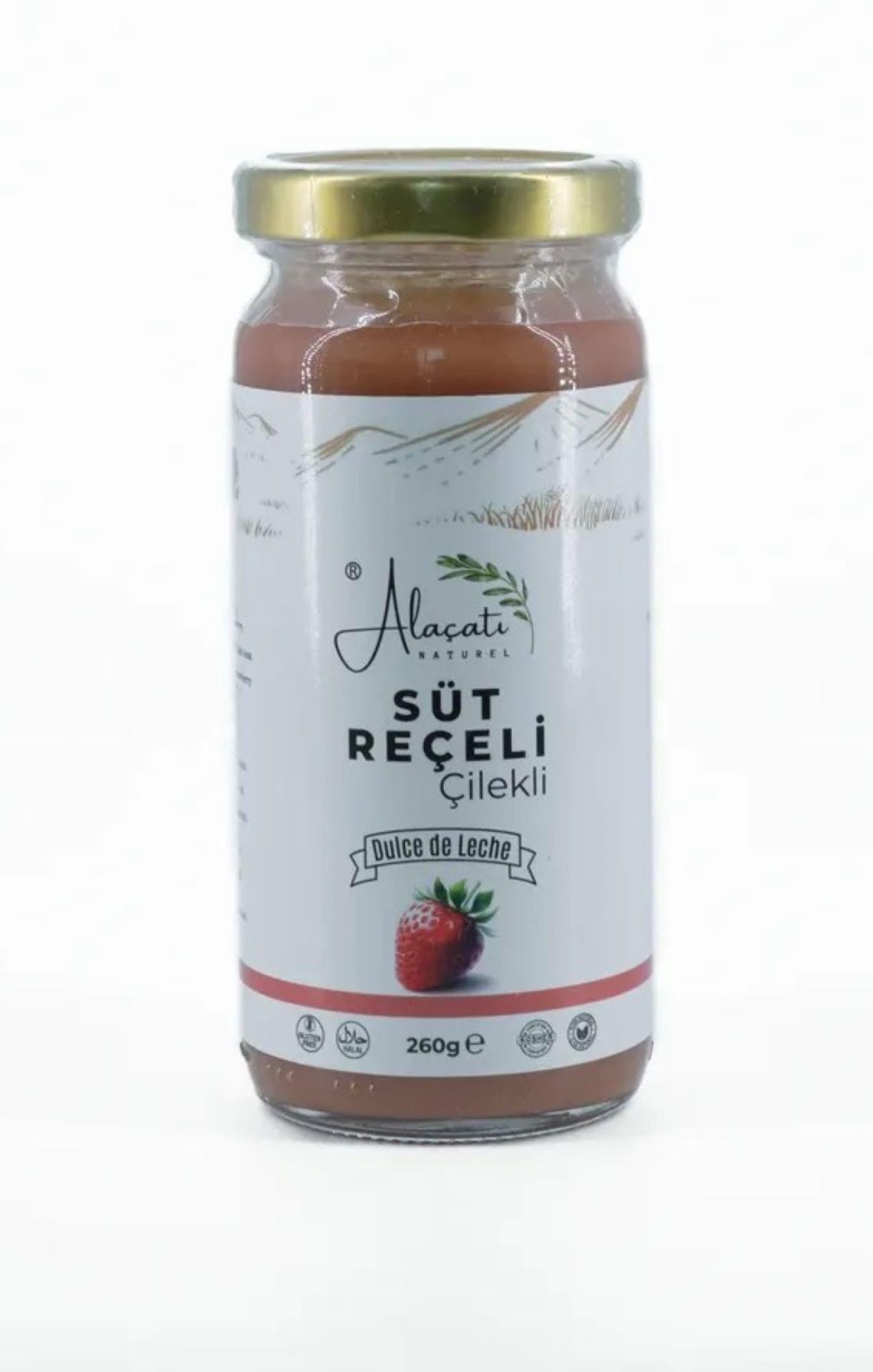 Alaçatı Natürel Süt Reçeli Çilekli 260gr
