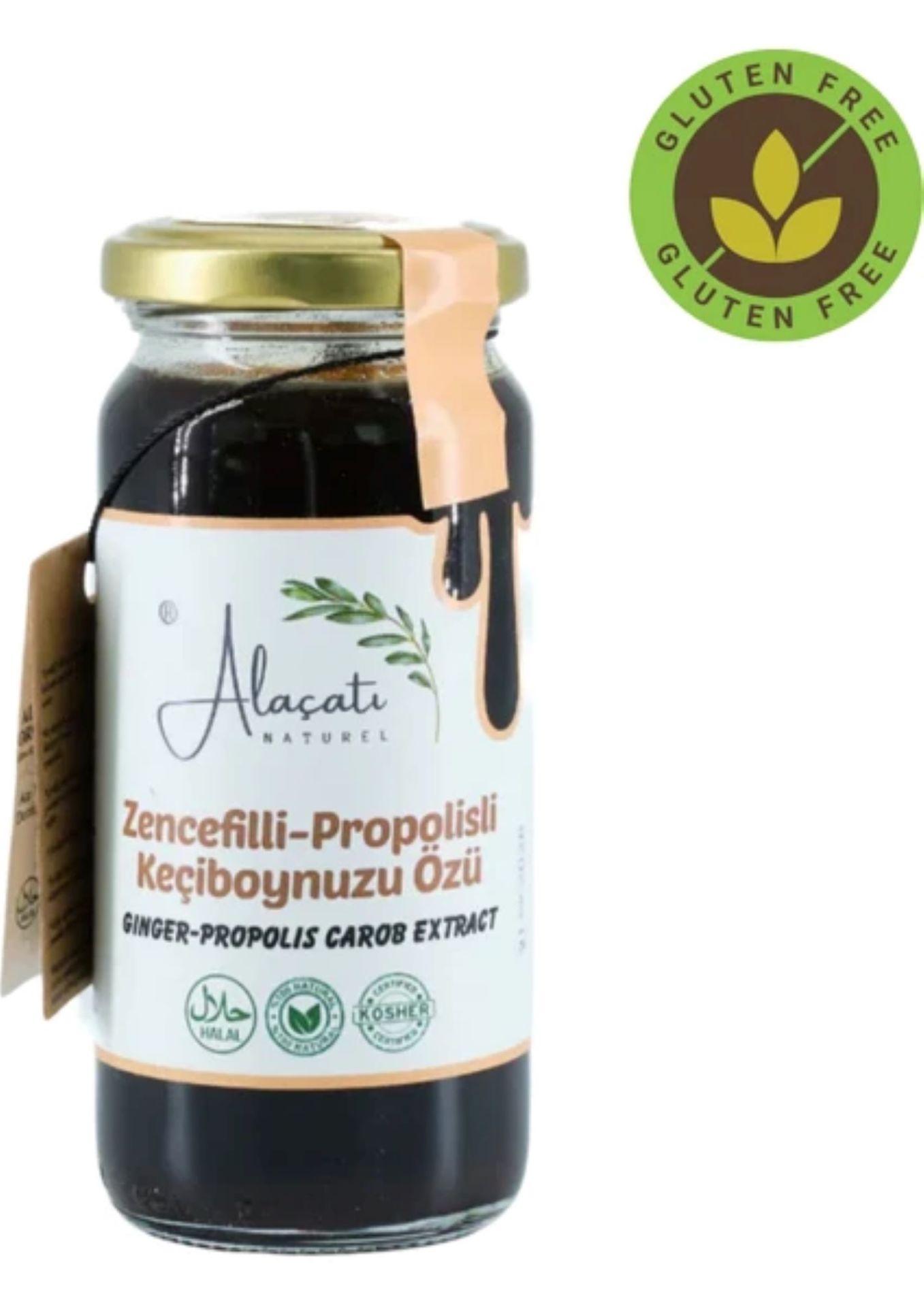 Alaçatı Natürel Zencefilli-Propolisli Keçiboynuzu Özü 300 gr
