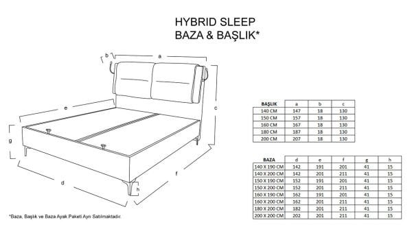 Hybrid Sleep Baza - Gri