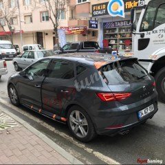 Seat Leon Mk3.5 2017 - Difüzör Custom Sol Çıkış Parlak Siyah Piano Black