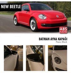 Volkswagen New Beetle Yarasa Ayna Kapağı Abs Plastik Parlak Siyah, Sağ Sol Set, Piano Black