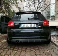 Audi A3 HB Spoiler, Fiber Parlak Siyah, 2003-2013 Arası