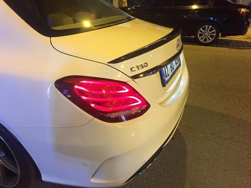 Mercedes C180 C200 C220 Arka Bagaj Üstü Spoiler, Boyasız ABS Plastik İthal