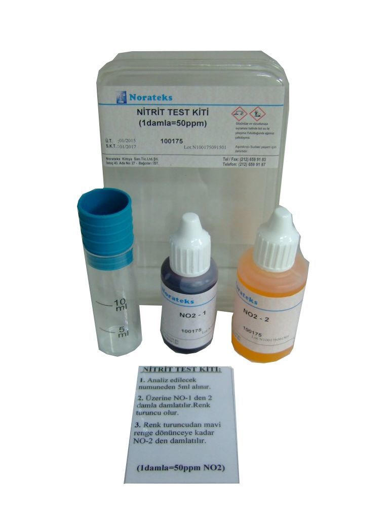 NORATEKS | NİTRİT TEST KİTİ ( 1 damla= 50ppm (mg/lt))