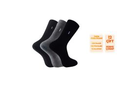 Staray 0593-2 Dikişsiz Erkek Penye Çorap 12'li