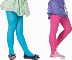 Daymod 50 den Renkli Düz Çocuk Külotlu Çorap