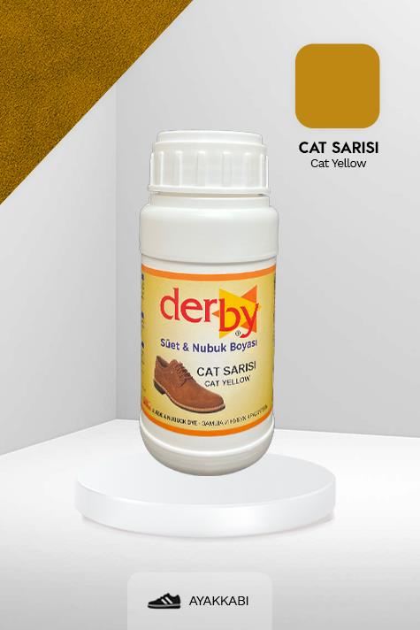 Derby Süet ve Nubuk Deri Boyası 250 mL / Süet Nubuk Ayakkabı Boyası Cat Sarısı