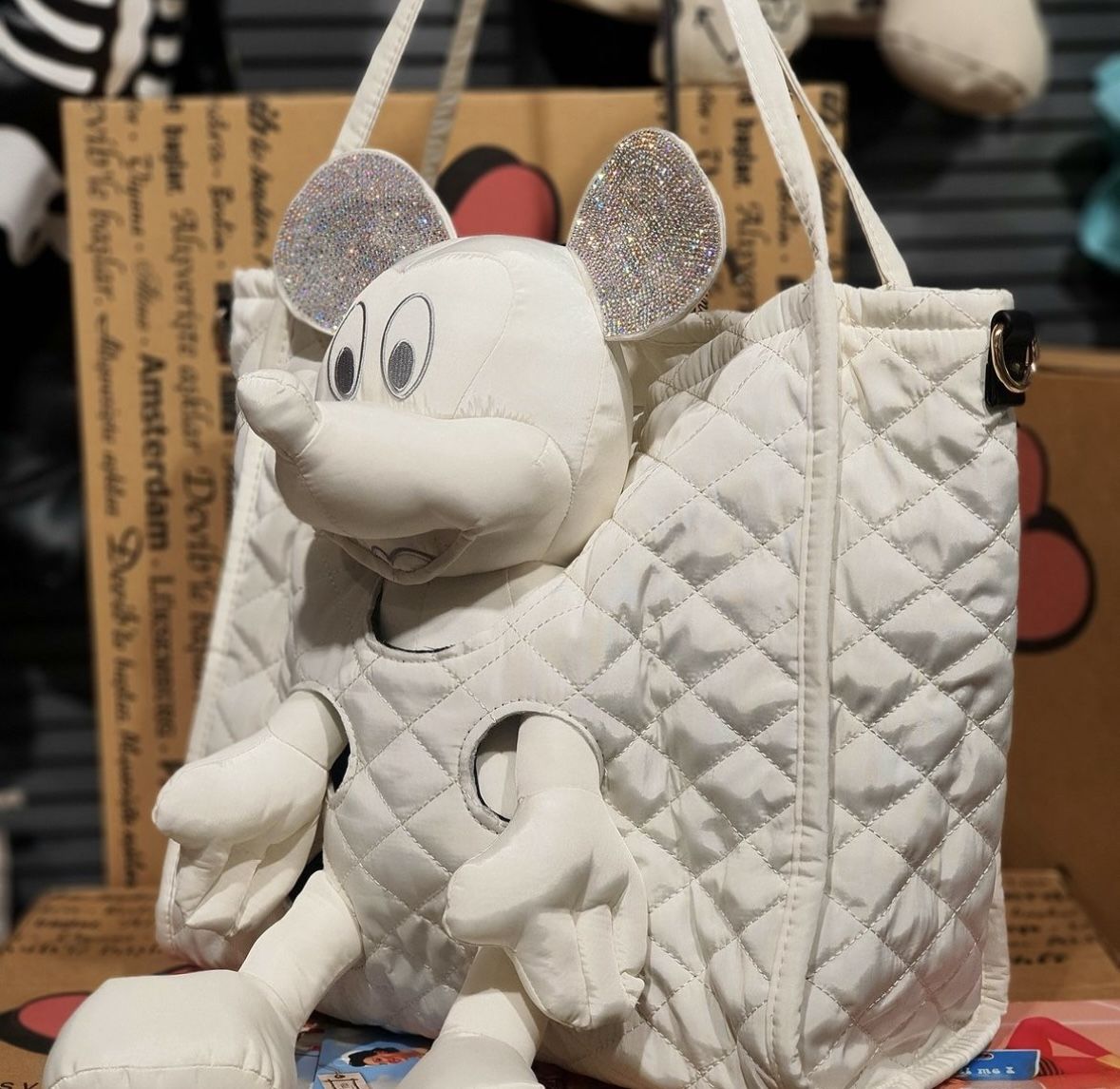 Beyaz Kadın Çantası Mickey