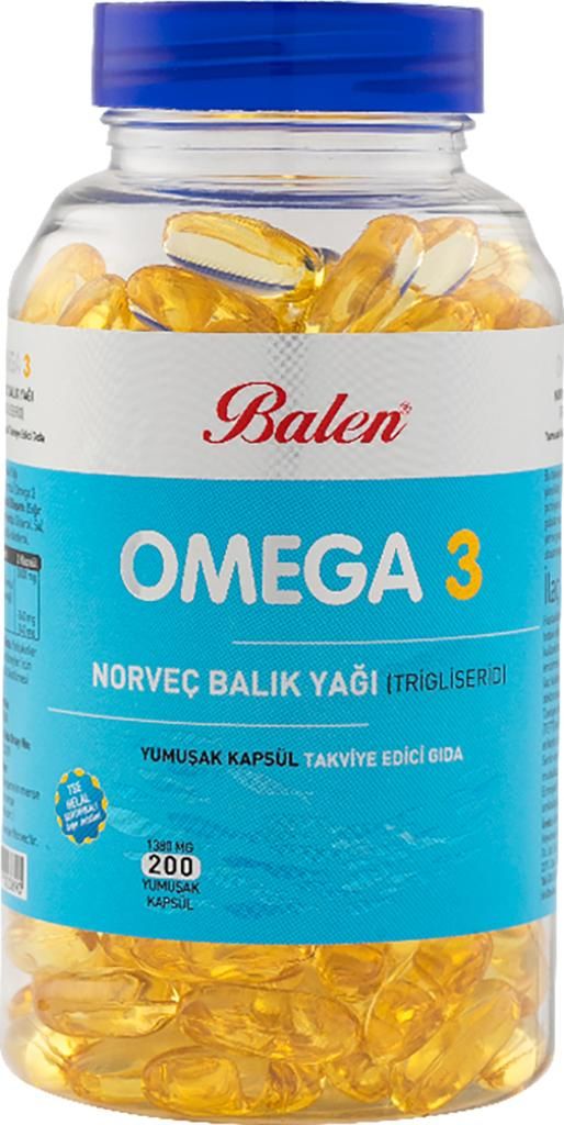 Balen Omega 3 Norveç Balık Yağı 1380 Mg 200 Adet