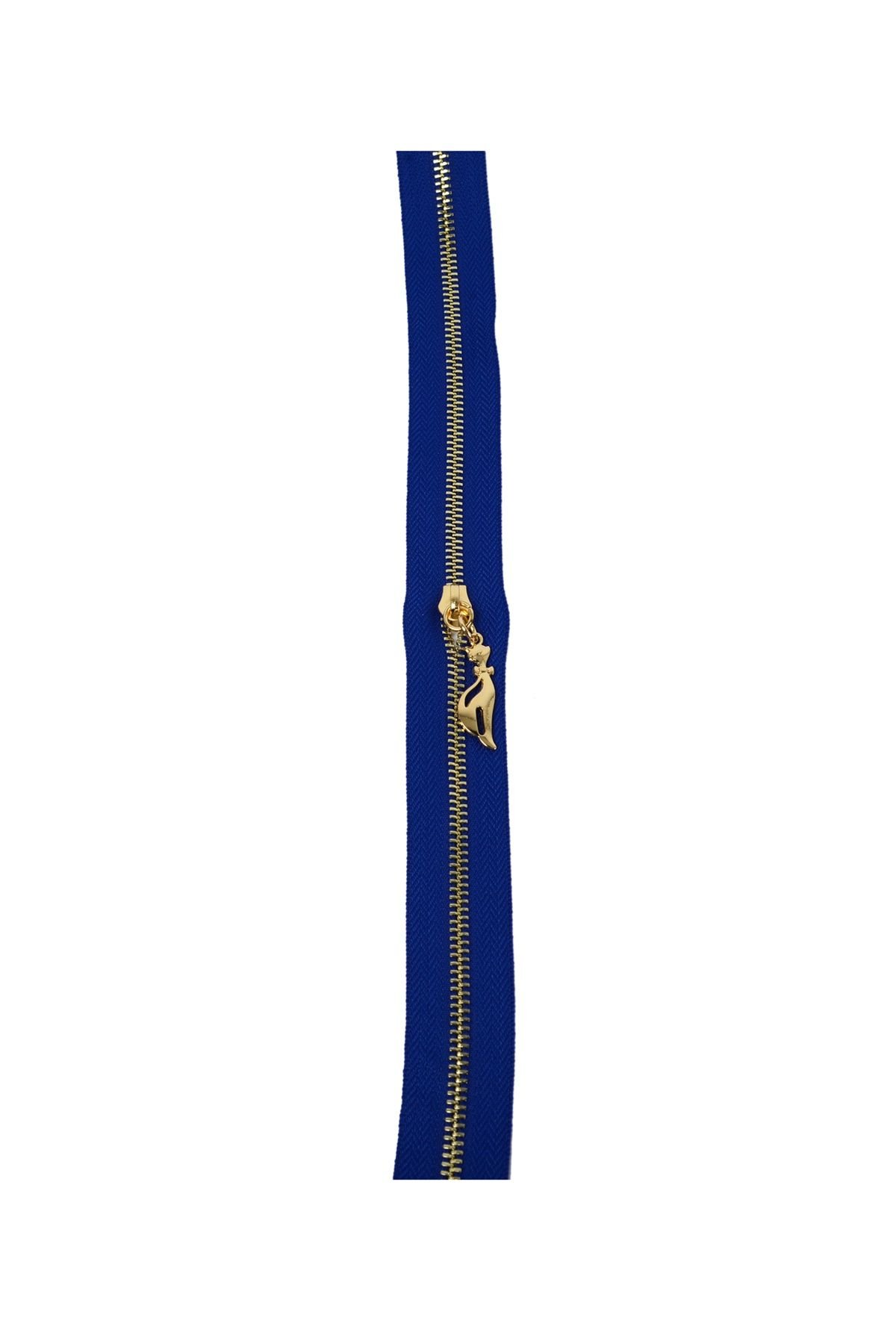 Nildenhobim  Çanta Fermuarı - Altın Dişli - Uzunluk 50 Cm - Genişlik 3.5 Cm - Mavi Renk